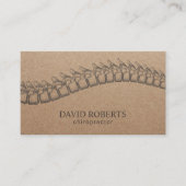 スパインアジャストカイロプラクターセラピスト素朴クラフト 予約カード (正面)