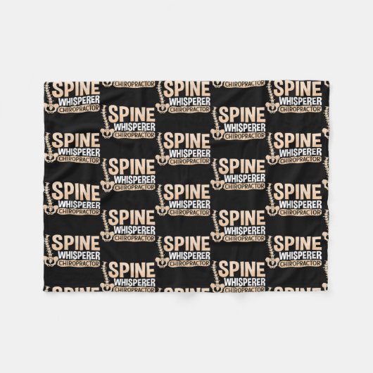 スパインウィスペラーセラピーセラピストカイロプラクター フリースブランケット (正面(横))