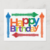 スパインカラフル文字カイロプラクティック誕生日 ポストカード (正面)