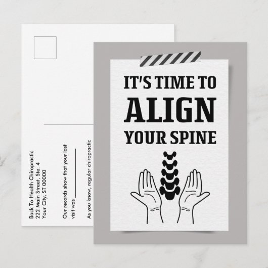 スパインノートのカイロプラクティックを揃える ポストカード (正面/裏面)