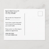 スパインノートのカイロプラクティックを揃える ポストカード (裏面)