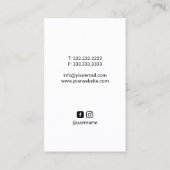 スパイン&フラワーカイロプラクターカイロプラクティックセラピスト 名刺 (裏面)