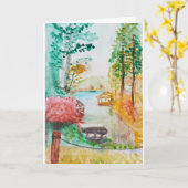 スパイヴ絵画ィー湖の園 カード (黄色い花)