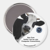 スパイ牛は、あなたのおもしろい磁石を探す マグネット (正面/裏面)