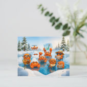 スパイ カニの冬のチームが北極の任務に ポストカード (スタンド正面)