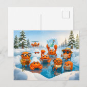 スパイ カニの冬のチームが北極の任務に ポストカード (正面/裏面)