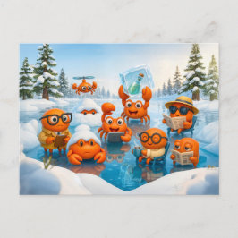 スパイ カニの冬のチームが北極の任務に ポストカード