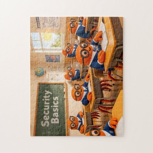 スパイ カニの教室でセキュリティの基礎を学ぶ ジグソーパズル (縦)