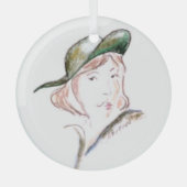 スパイ….. ガラスオーナメント (正面)