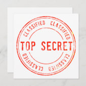 スパイ サプライズ バースデー パーティー 極秘 機密 招待状 (正面/裏面)