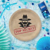 スパイ/シークレットエージェントをテーマにしたパーティー ペーパープレート (パーティー)