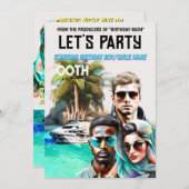 スパイ・スリラー映画 ポスター 大人 誕生日 イベント 招待状 (正面/裏面)