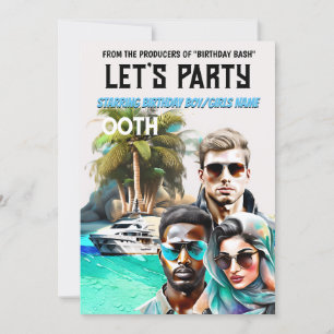 スパイ・スリラー映画 ポスター 大人 誕生日 イベント 招待状