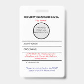 スパイ パーティーの身分証明バッジ バッジ (裏面)