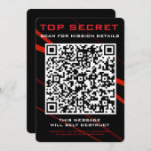 スパイ・パーティー招待状 招待状 (正面/裏面)