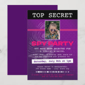 スパイ パーティー シークレットエージェント 招待状 (正面/裏面)