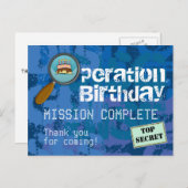 スパイ/秘密/特別捜査官誕生日ありがとう ポストカード (正面/裏面)