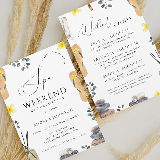 スパウィークエンドバチェロレッテガールズデイウェルネス 招待状