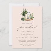 スパウィークエンドブライダルシャワーウィークエンドQRコード 招待状 (正面)