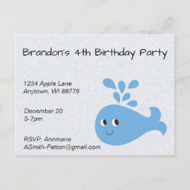 スパウト付きキュート鯨 ポストカード