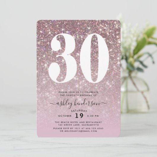 スパエレガントークリー30歳の誕生日パーティー 招待状 (スタンド正面)