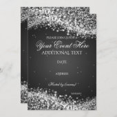 スパエレガントークル/きらめくテンプレートパーティー 招待状 (正面/裏面)