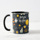 スパカスタムとウェルネスのビジネスマグと花模様 マグカップ (左)