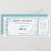 スパカスタム日マッサージブルーバウチャー証明書 招待状 (正面/裏面)