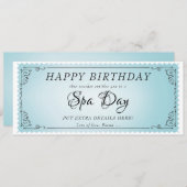 スパカスタム日マッサージブルーバウチャー証明書 招待状 (正面/裏面)