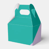 スパカラーブロックティール（緑がかった色）ラベンダーパーティー好意ボックス フェイバーボックス (裏面サイド)