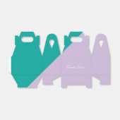 スパカラーブロックティール（緑がかった色）ラベンダーパーティー好意ボックス フェイバーボックス (折り畳みなし)