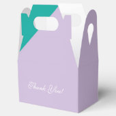 スパカラーブロックティール（緑がかった色）ラベンダーパーティー好意ボックス フェイバーボックス (オープン)