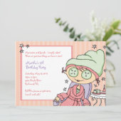 スパガールかわいらし招待状マニキュアパーティー 招待状 (スタンド正面)