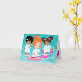 スパガールズサンキューカード折り畳みノートカード カード (黄色い花)