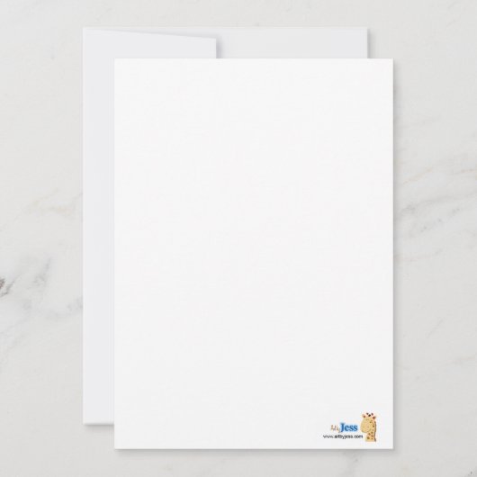 スパガールズパーティー誕生日またはブライダルシャワー5x7 招待状 (裏面)