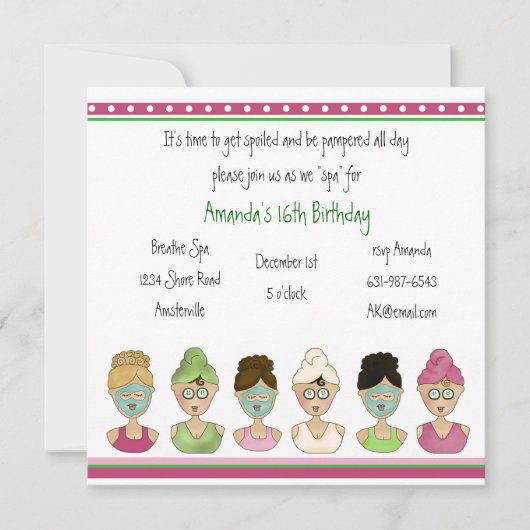 スパガールズ招待状 招待状 (正面)