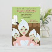 スパガールズ誕生日招待状、任意の年齢 招待状 (スタンド正面)