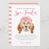 スパキッズ バースデーパーティー スパタキュラー サンキューカード (正面/裏面)