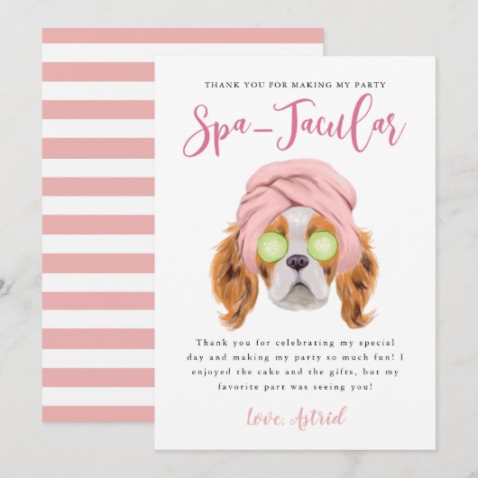 スパキッズ バースデーパーティー スパタキュラー サンキューカード (正面/裏面)