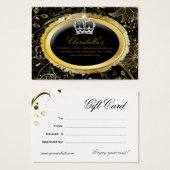 スパギフトカードスパエレガント金ゴールドフローラクラウン (正面&裏面)