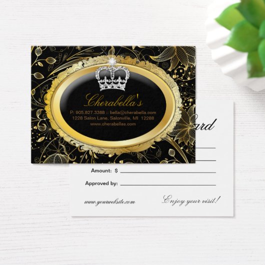 スパギフトカードスパエレガント金ゴールドフローラクラウン (デスク)