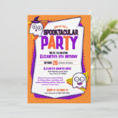 スパクタキュラーなゴースト オレンジ 誕生日招待状 招待状 (スタンド正面)