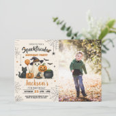 スパクタキュラーなハロウィンの誕生日招待状 招待状 (スタンド正面)