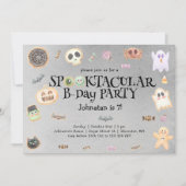 スパクタキュラーな誕生日の子供パーティー 招待状 (正面)