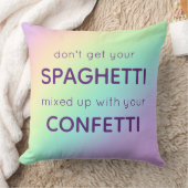 スパゲおもしろいティと紙吹雪 クッション (ブランケット)