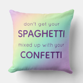 スパゲおもしろいティと紙吹雪 クッション