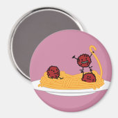 スパゲッティおよびミートボールのパスタのヌードルのイタリア人の食糧 マグネット (正面/裏面)