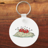 スパゲッティでミートボールを歌う キーホルダー (正面)