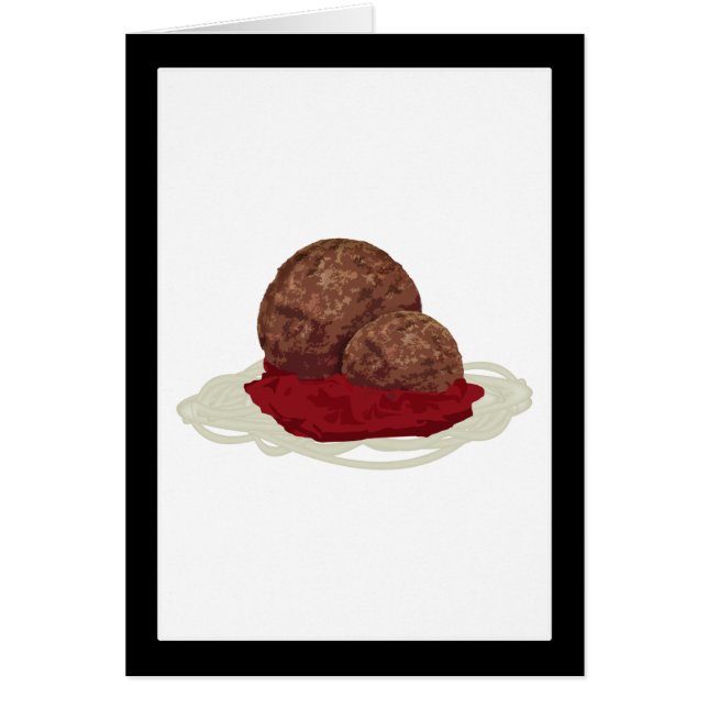 スパゲッティとソース入りミートボール (正面)