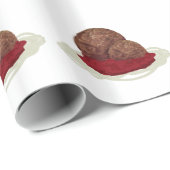 スパゲッティとソース入りミートボール ラッピングペーパー (ロールコーナー)